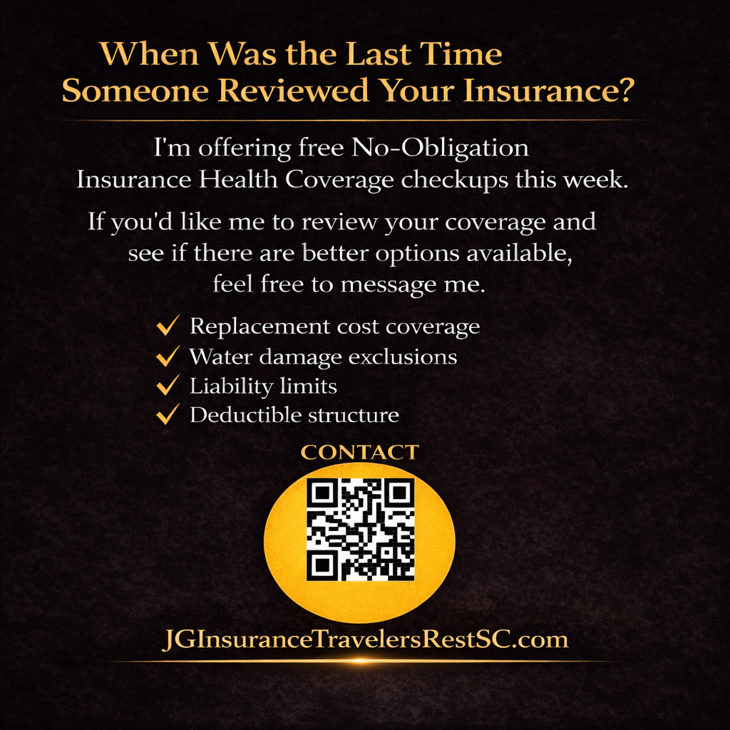 Insurance tip from JG Insurance Travelers Rest SC